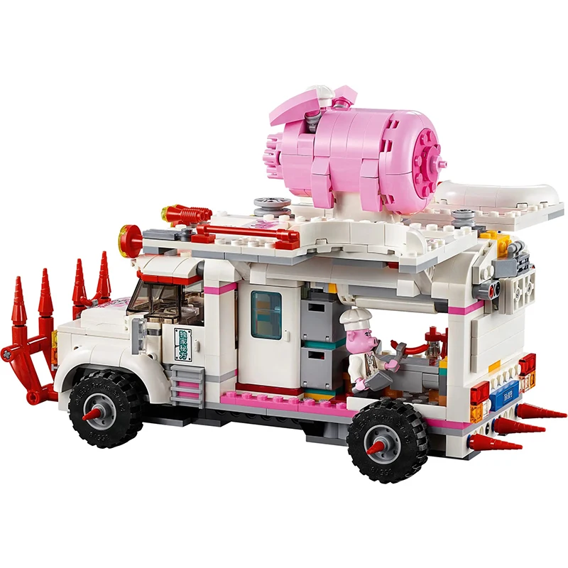 11542 Monkie Kid Series Pigsy Food Truck Building Blocks Monkey King Chariot Motorbike Fit 80009 Bricks Toys For Boys Kids Gifts