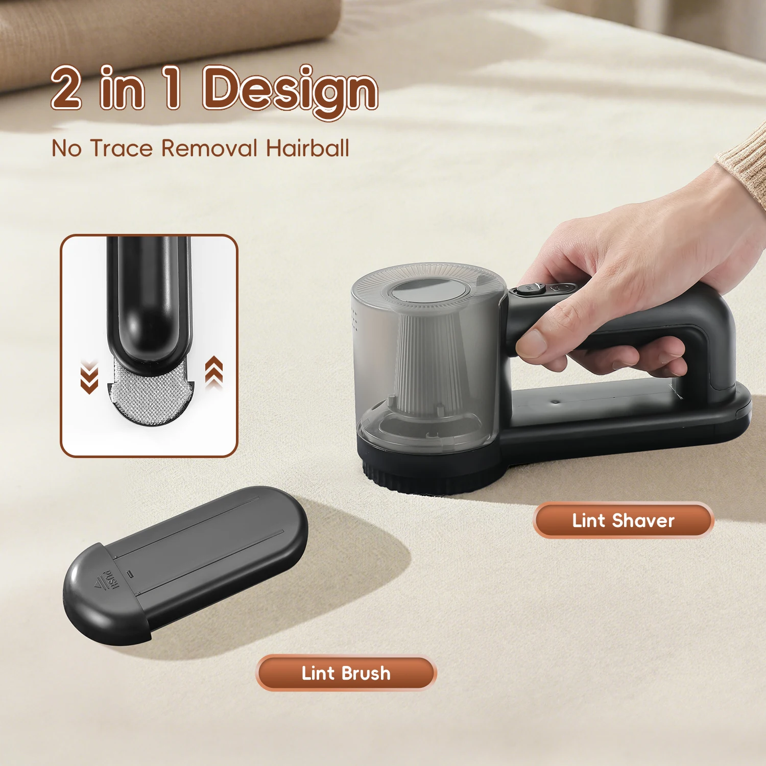 SoftAura Rechargeable Portable Electric Lint Trimmer, 1500 Mah Battery, Suitable for Clothes, Furniture, Sofas and Blankets