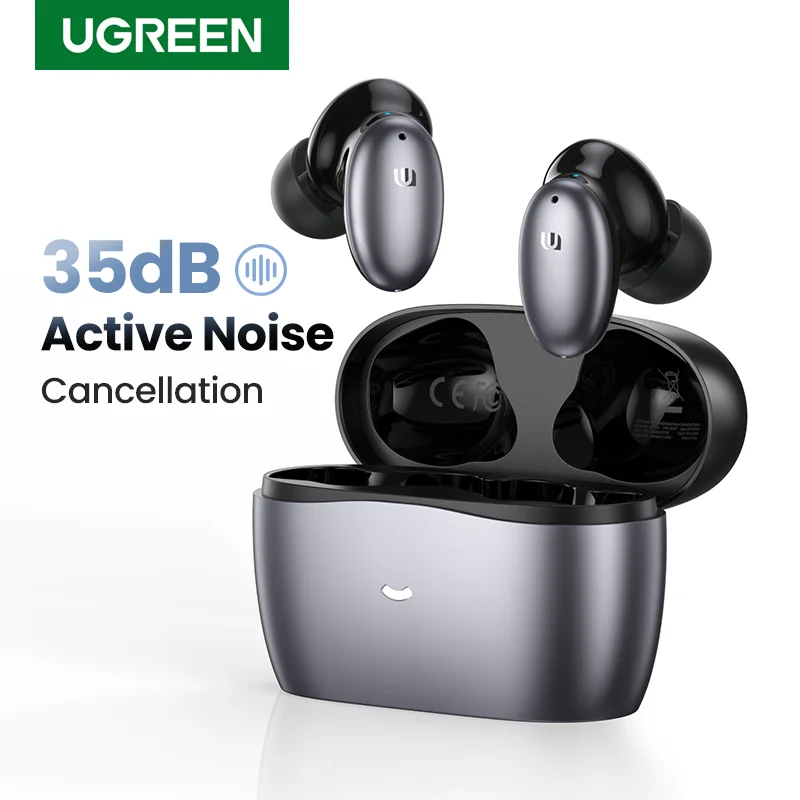 【NEW】UGREEN HiTune X6 Wireless Headphones Bluetooth 5.1 Earphones TWS Earbuds ANC 35dB Hybrid Active Noise Cancellation 6 Mics