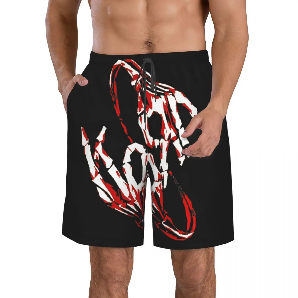 

Korn Rock Band Logo Trunks Beach Board Shorts Casual Quick Dry Swim Summer Men Pants