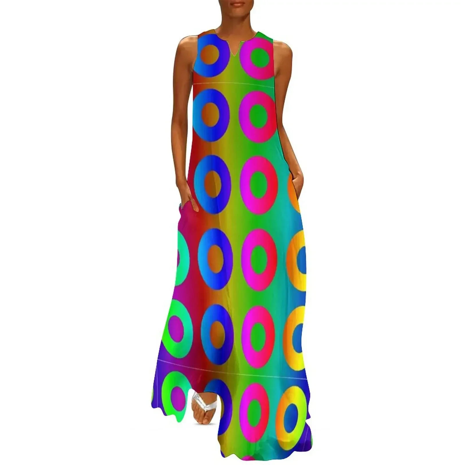

Donuts - rainbow Long Dress Elegant gown dress party night Dresses for wedding party luxury woman evening dress