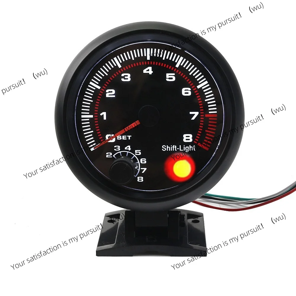 Tacómetro para coche, piezas de modificación de coches, pantalla LED de 3,75 pulgadas, tacómetro mecánico de 0-8 RPM
