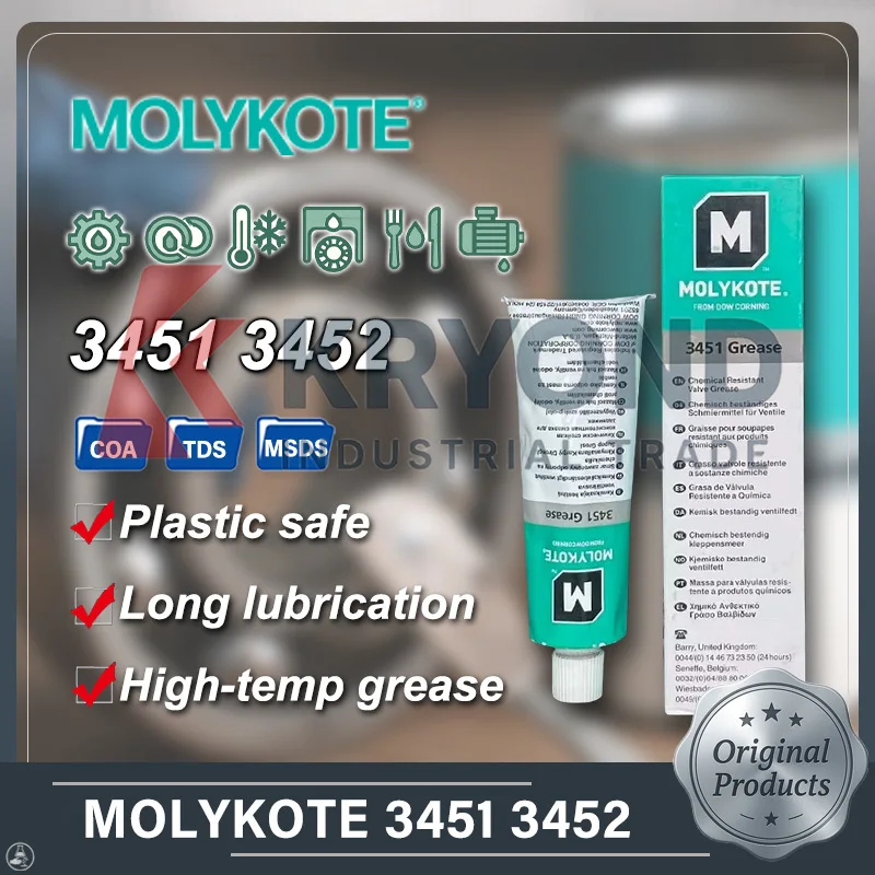 Molykote 3451 3452 graxa para lubrificação de válvula de bomba de planta petroquímica produto original resistente a altas temperaturas