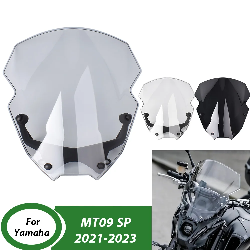 

MT 09 Windshield For Yamaha MT-09 2021 2022 2023 MT09 SP Windscreen Motorcycle Wind Deflector Air Screen Shield Accessories ﻿
