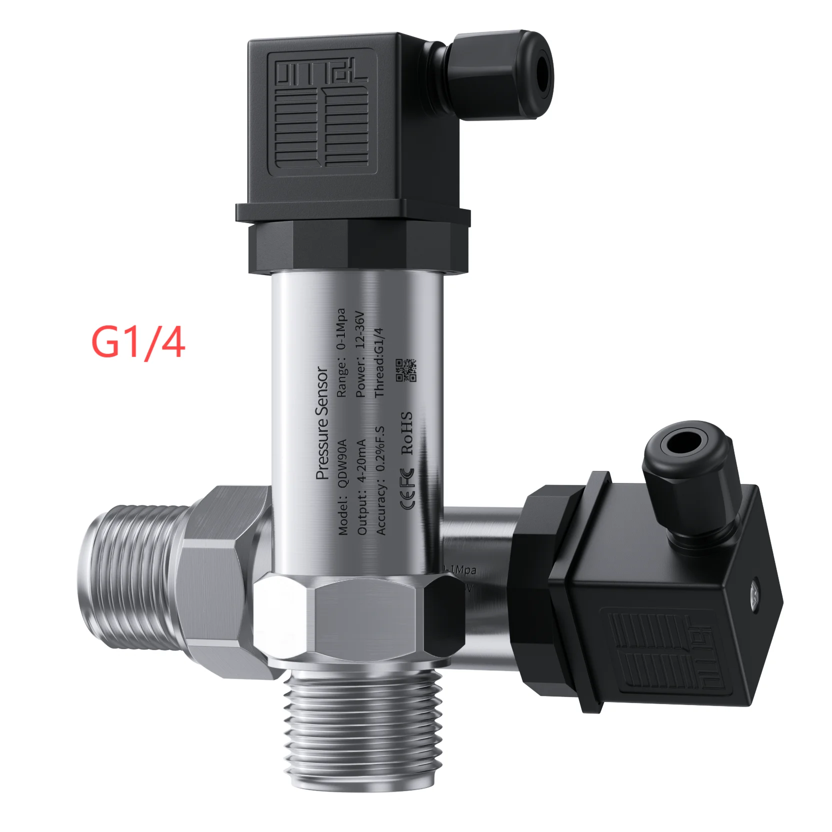 G1/4 Pressure Sensor Transmitter 0-1bar 0-5bar 0-10bar to 0-10V 0.5-4.5V 0-3.3V Pressure Trasnducer 4-20mA RS485 Pressure Sensor