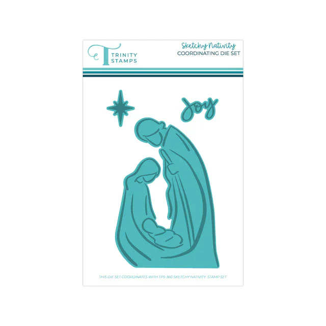 New 2024 Sketchy Nativity Christmas Metal Cutting Dies Clear Stamps Scrapbooking For Paper Making Frame Card
