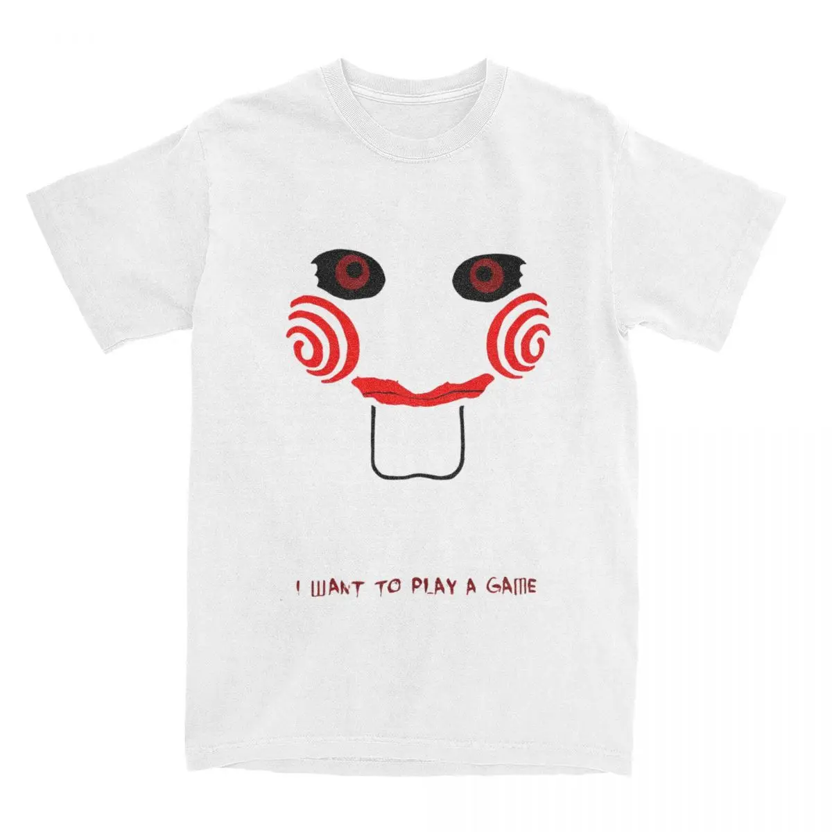 Saw Jigsaw T Shirt Men Women 100% Cotton Funny T-Shirt Round Neck Horror Movie Billy Tees Short Sleeve Clothing Plus Size