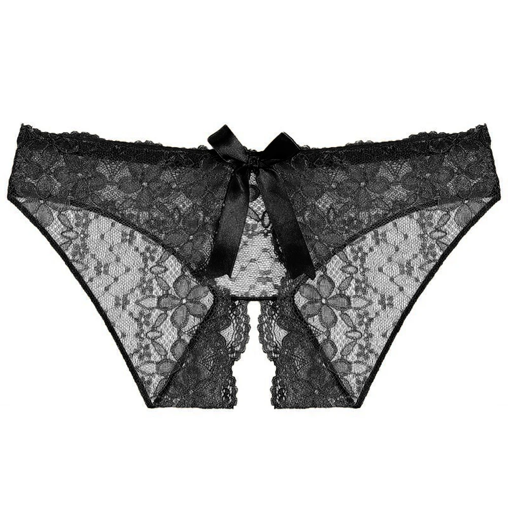 

No Need To Take Off Panties Lace Bow Briefs All Seasons Breathable Casual Style Medium Elasticity Quick-drying
