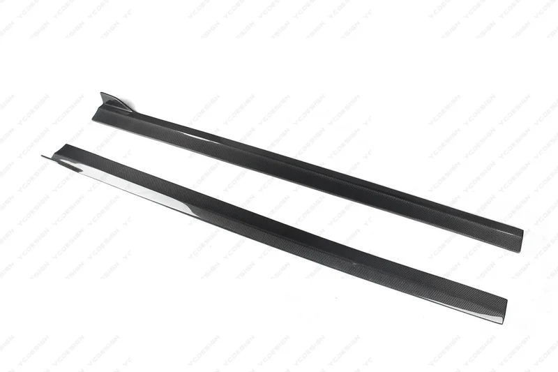 Car Accessories Carbon+ Fiber Glass CFRP Side Skirt Underboard BL Style Fit For  2014-2020 Type 95B Macan &S