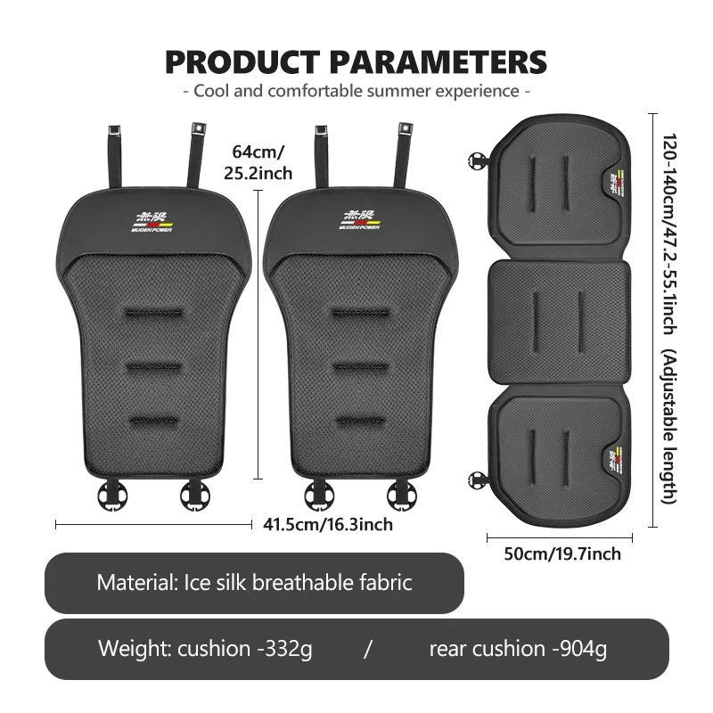 Car Seat Cushion Comfort Anti-slip Breathable Protector Cover For Honda Mugen Power Typer Civic Accord CRV view 6