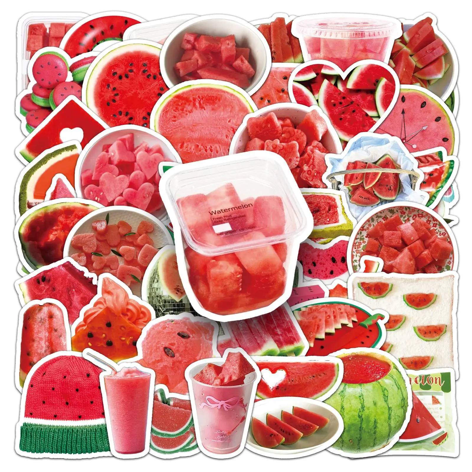 

10/50PCS Watermelon Ins Wind Graffiti Small Fresh Fruit DIY Decorative Mobile Case Laptop Skateboard Waterproof Sticker Kids Toy