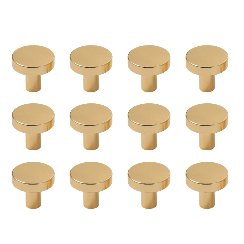 

Gold Furniture Knobs 12pcs Classical Golden Cabinet Door Knobs for Furniture