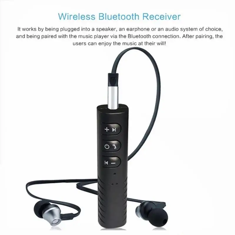 X6 Wireless Bluetooth Receiver 5.0 Adapter 3.5 mm  Adapter Player Phone Auto AUX Kit  Car For PC Music MP3 Speaker Headphone