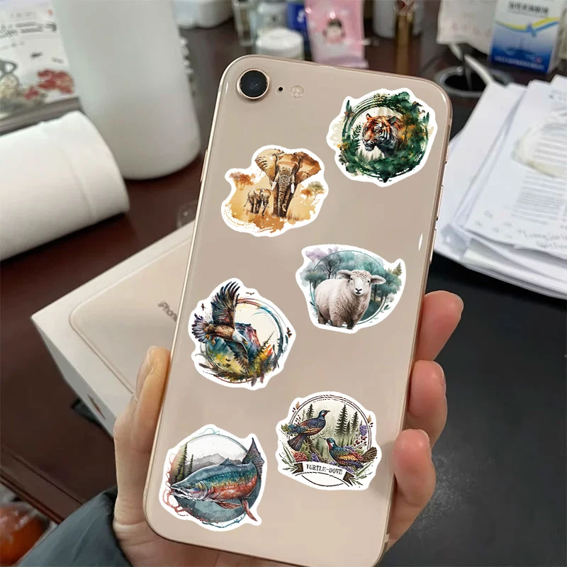 50 قطعة من ملصقات الحياة البرية الكرتونية الممتعة DIY جراب هاتف الكمبيوتر المحمول كوب ماء ملصقات ألعاب الكمبيوتر #6