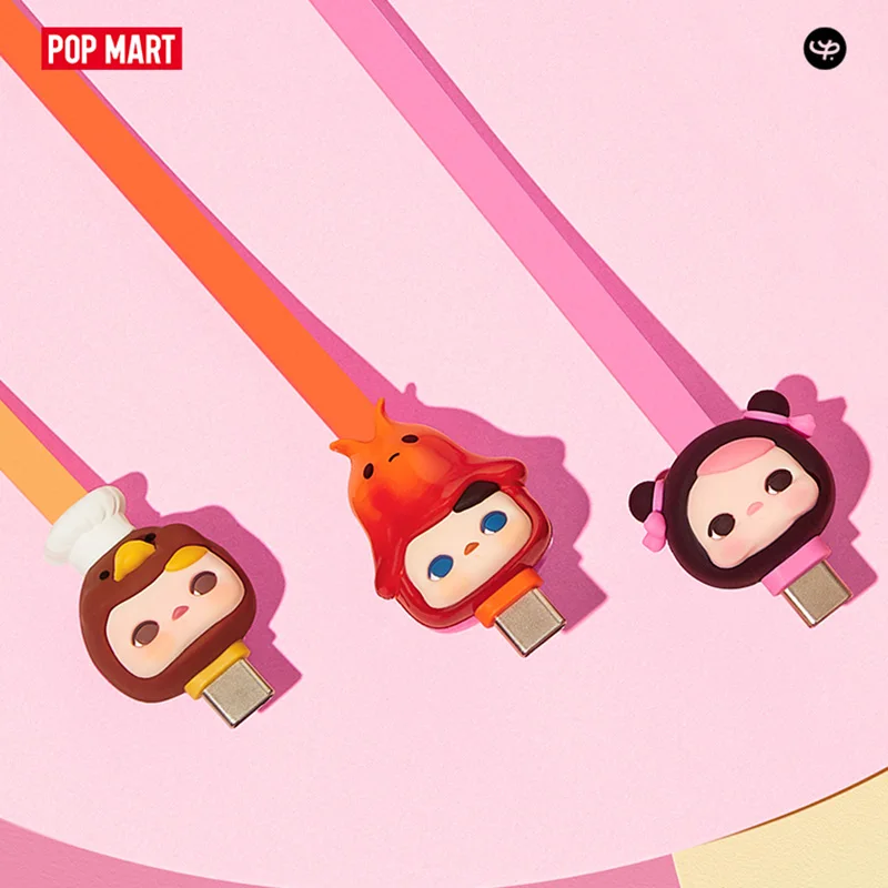 

POPMART PUCKY Fairy Food Restaurant Series Data Cable IPhone TYPE-C Blind Box Guess Bag Toys Doll Cute Anime Figure Ornaments