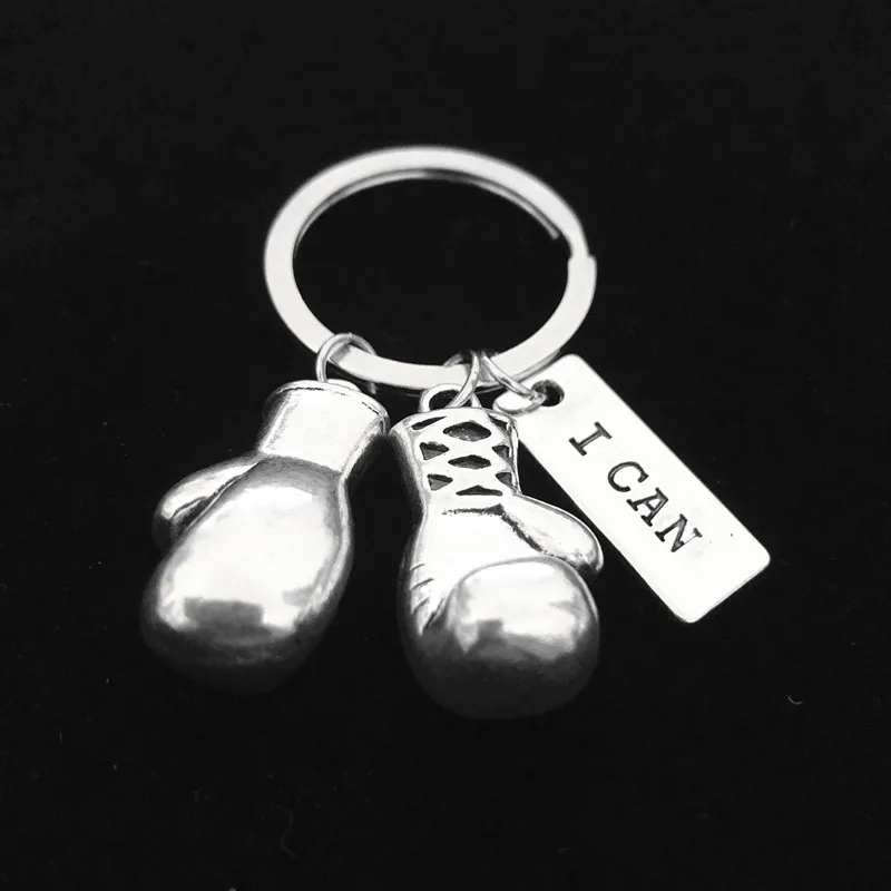 I Can Boxing Glove Exercise, Fitness and Strength Training,Key Chains, Silver Color, Women Jewelry Man Accessory Pendant Fashion