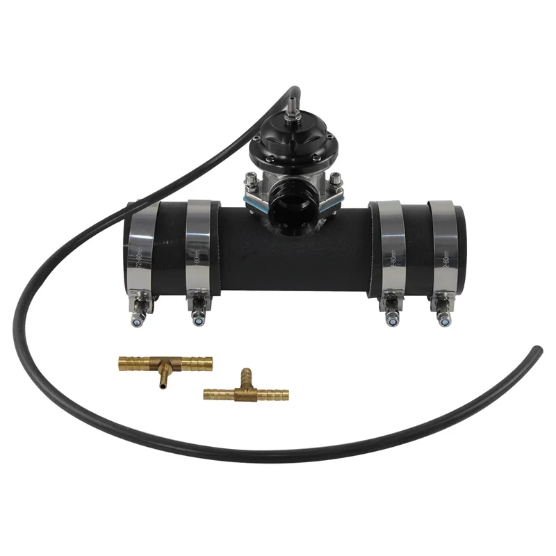 

10PSI Blow Off Valve BOV +Type RS 2.75'' 70mm Flange Pipe Adapter Silicone Hose Kit