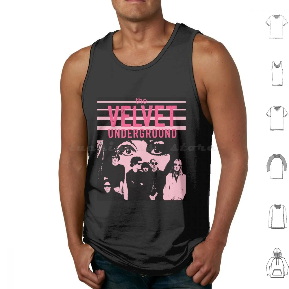 Velvet Underground 70s 1970s Retro Vintage Mask Tank Tops Vest Sleeveless Lou Reed Velvet Underground Nico Musiac Velvet