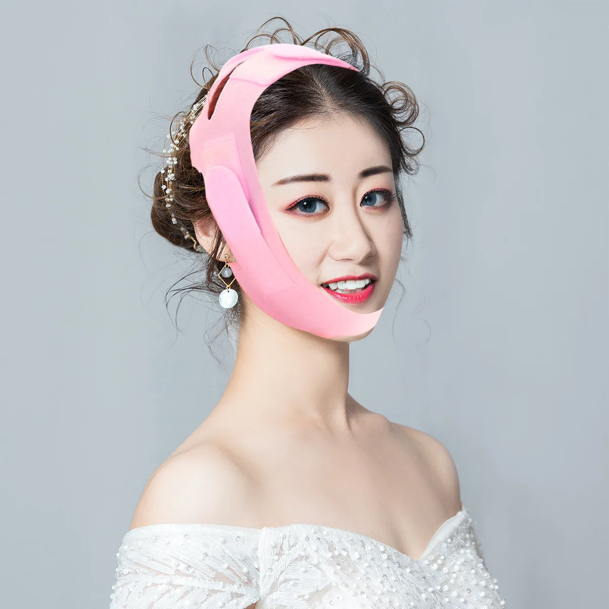 Face Facial Slimming Belt Breathable Stretchy Silicone Double Chin Lift Up Bandage Prevent Sagging Face Thin Mask