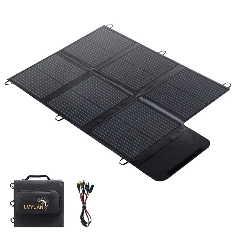 Lvyuan Warehouse IP67 Waterproof Portable Foldable PET Flexible Solar Panels Kit 120W-200W Mono Portable Solar System