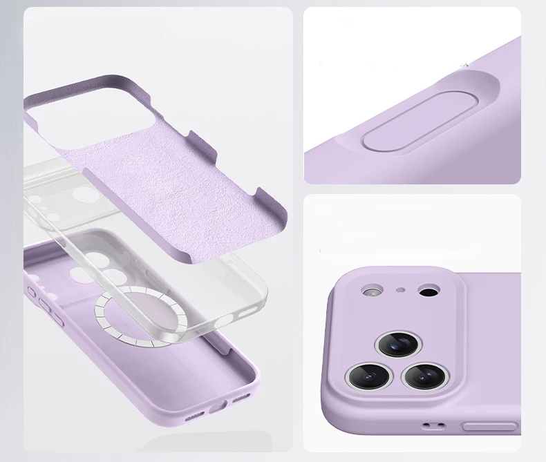 iPhone 17 16 Pro Max用、iPhone Air Case ELVEV マグネット式ハードPC + ソフトTPUテクスチャ防水保護電話ケース