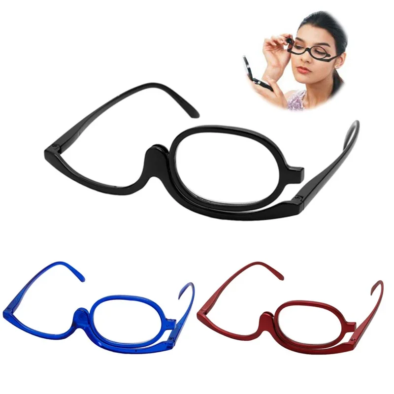 Women Magnifying Glasses Makeup Reading Glass Folding Eye Make Up Reading Glass PC Frame +1.0~+4.0 Resin Lens Gafas De Sol