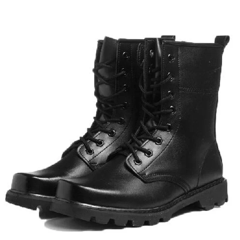 Military Boots Steel Toe Outdoor Man Snow Ankle Boots Sheep Fur Work Safety Shoes Hunting Hiking Male Army Tactical Combat Boots