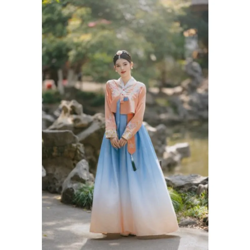 

Ethnic Korean dress Princess Yanji traditional costume Korean court lady Yanbian dance performance costume