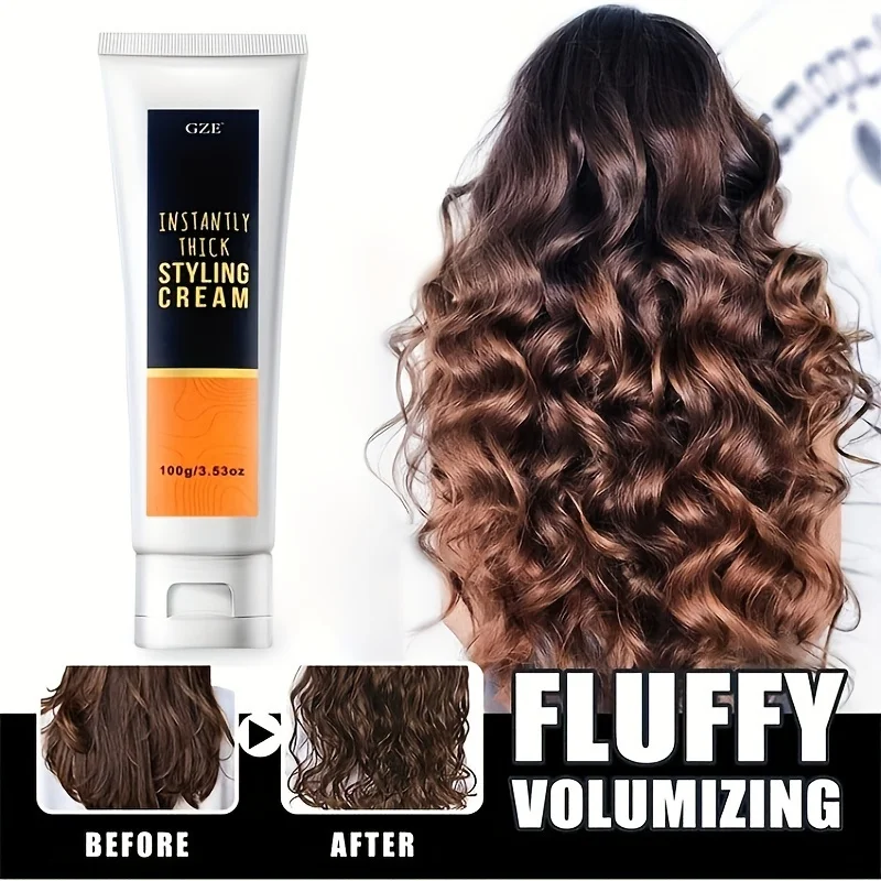 كريم تصفيف الشعر المتضخم ، تعليق وتعريف يدوم طويلاً ، منتج عناية بالشعر بدرجة احترافية ، تصميم سميك على الفور