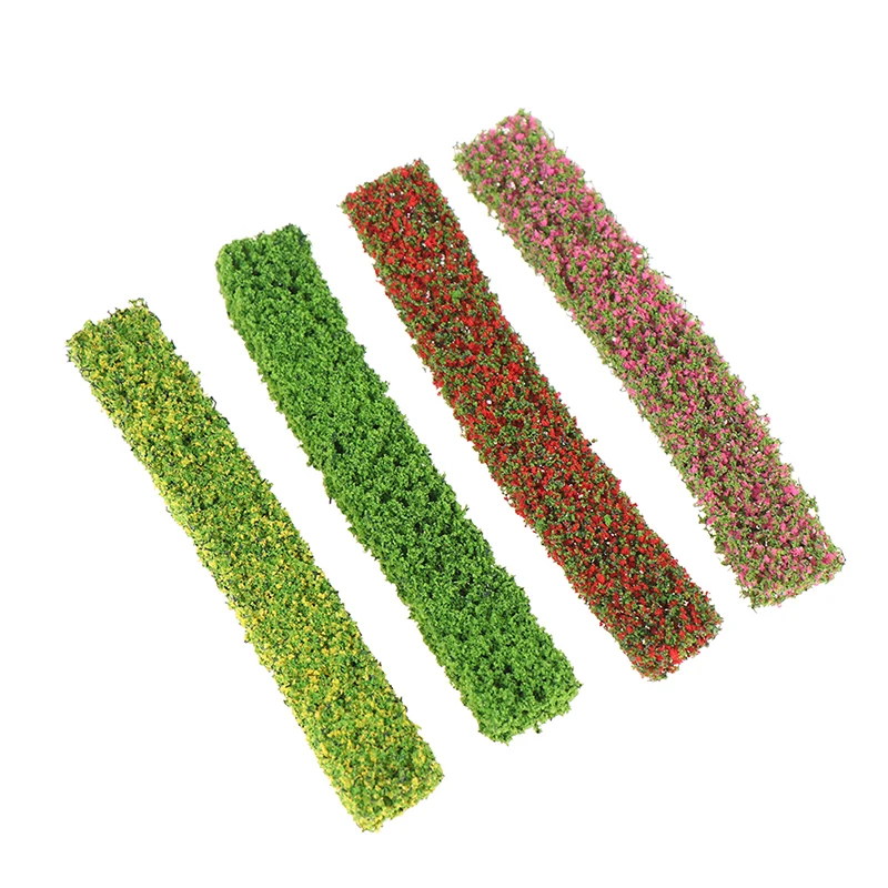 2PCS Shrub Strips Green Sand Table Miniature Model Simulation DIY Materials Grass Fence For Outdoor Indoor Building