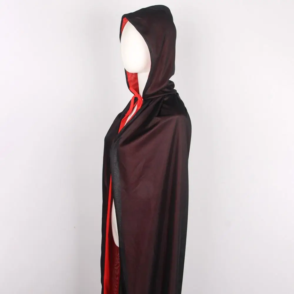 عكسها هالوين عباءة الوقوف طوق مقنعين معالج رداء الساحرة الملابس أزياء مخيفة أزياء مسرحية تأثيري الحدث