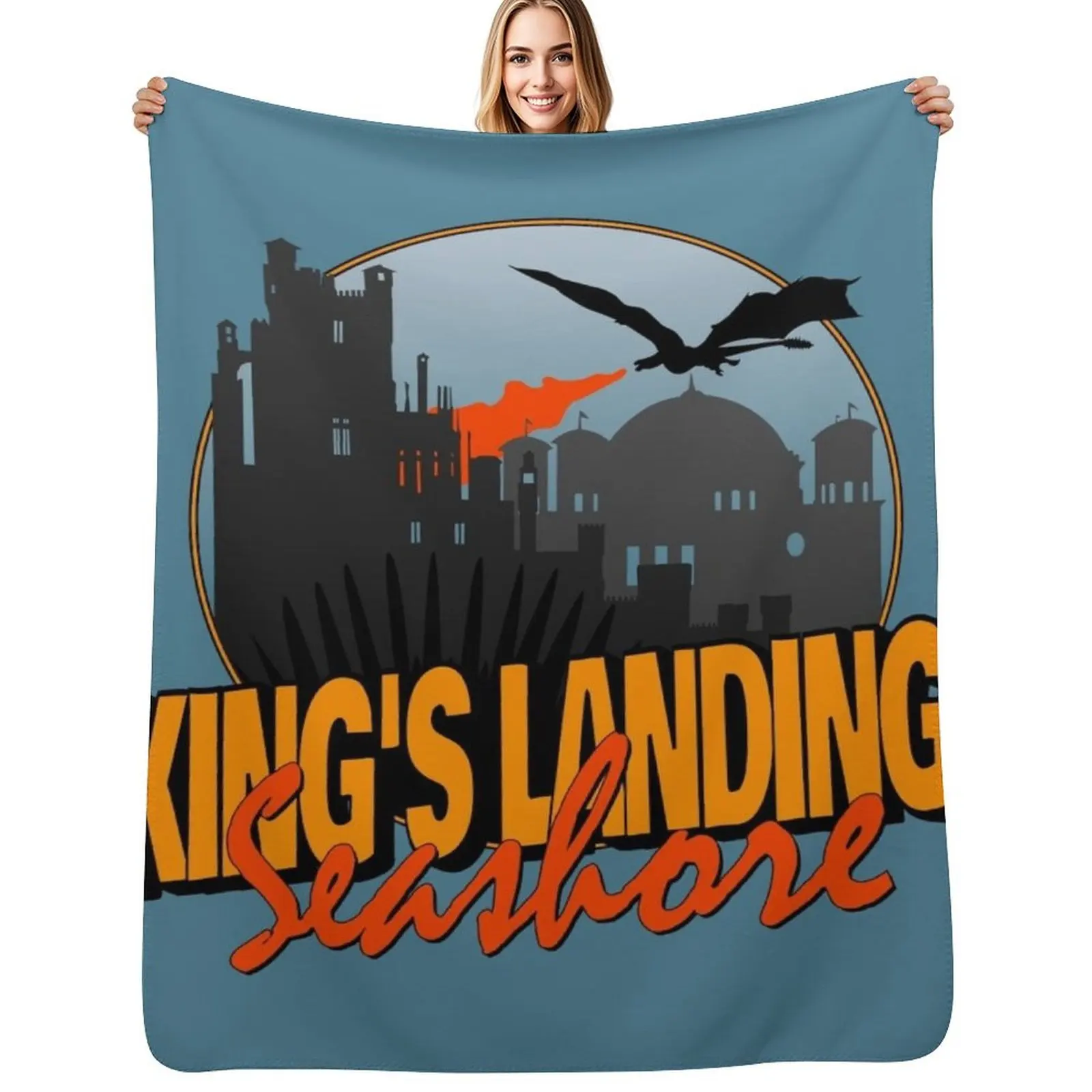 King's Landing Seashore II Throw Blanket Large Bed linens Sofa for sofa Shaggy Beach Blankets