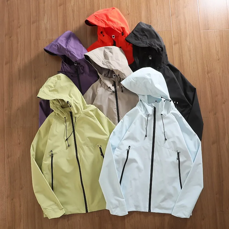 

Waterproof Windproof Outdoor Hooded Jaet Couple Sle Autumn New Men Women Coat Stand Fit Youth Spring Autumn Winter