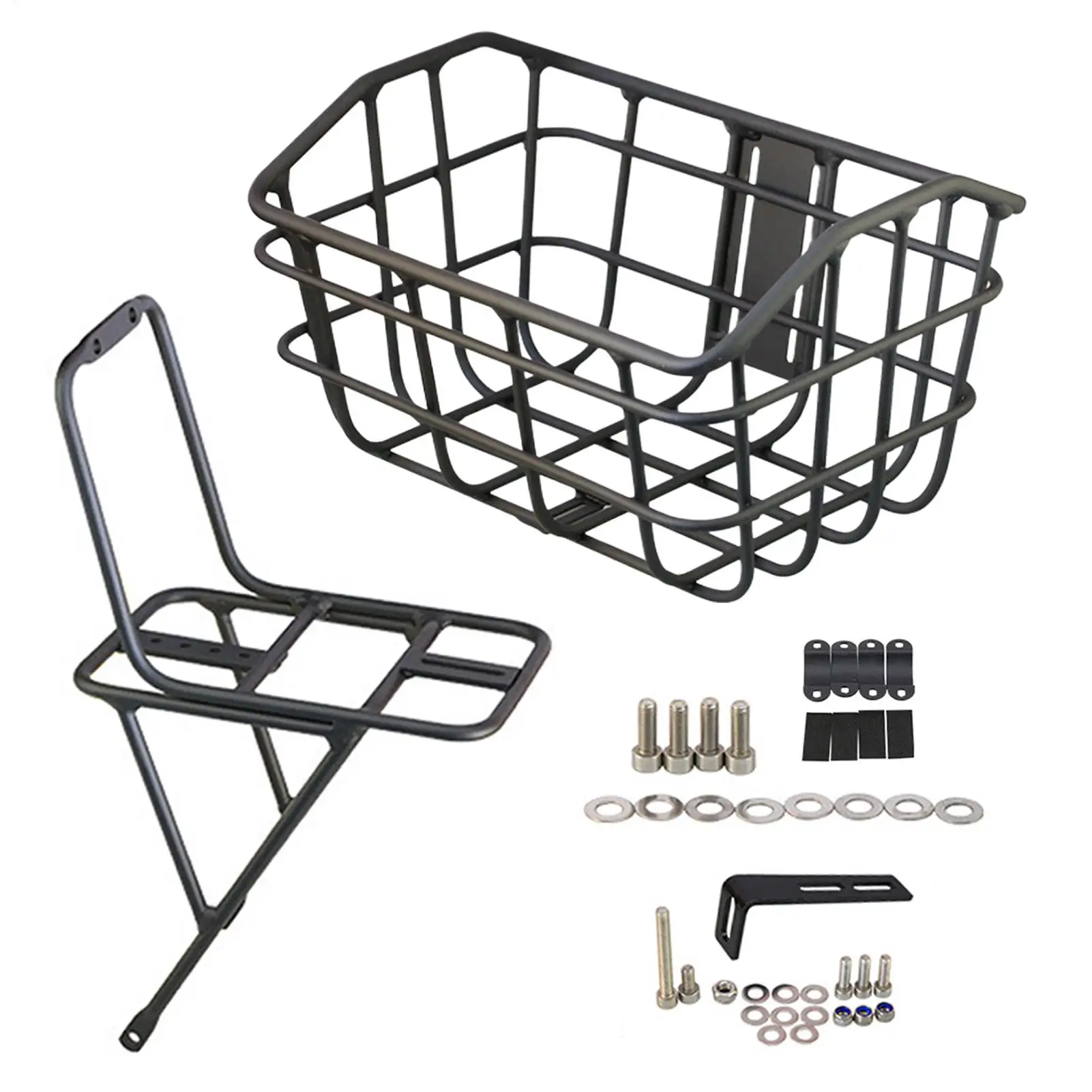 

Front Wire Metal Bike Basket Bicycles Rack Easy Assembly Cargo Basket Precise Sturdy Bike Storage Accessories For Picnic School