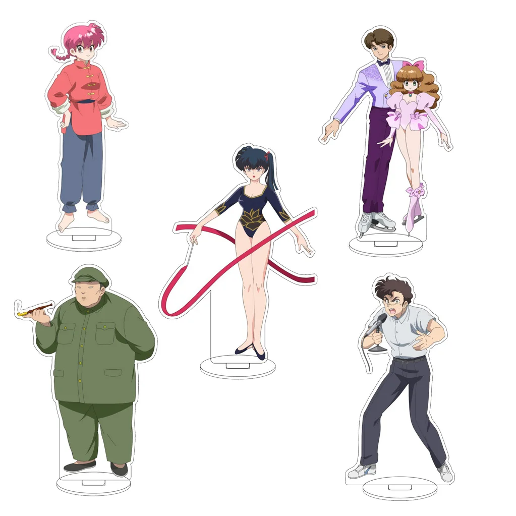 

16CM Anime Ranma ½‌ Saotome Ranma Tendō Akane Saotome Genma Tendou Nabiki Cos Acrylic Figure Stand Ornaments Christmas Gifts