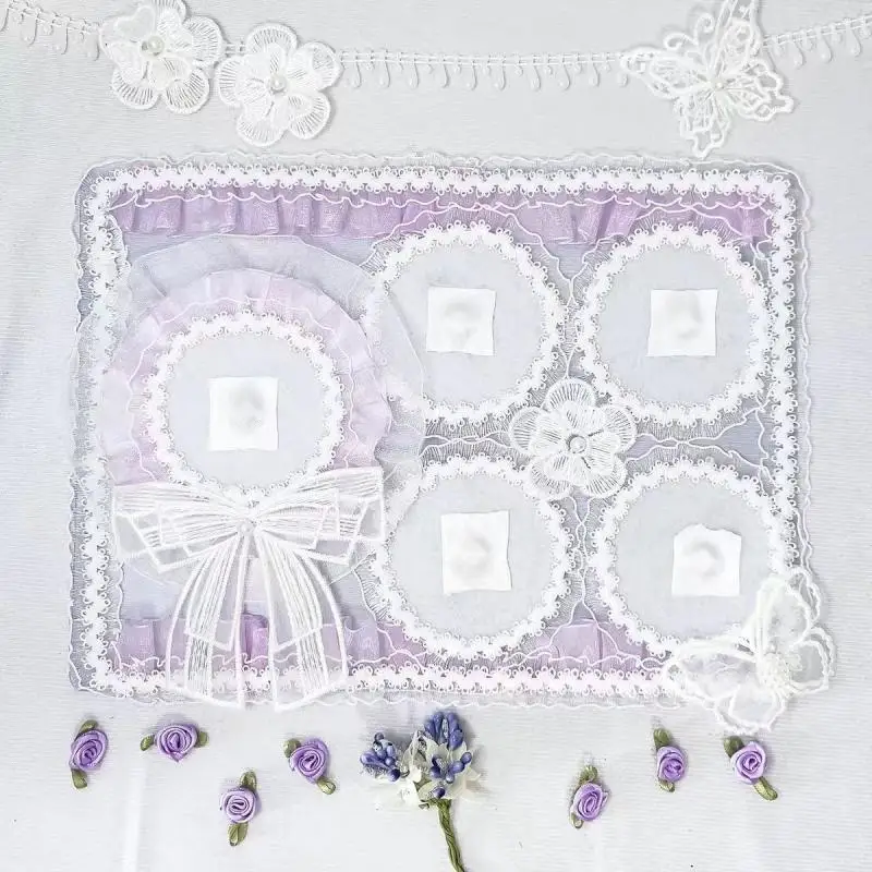 Lace Bowknot Badge Insert Board Cute Anime Cosplay Ita Bag Board Board Clear Collector Frame Badge Display Board