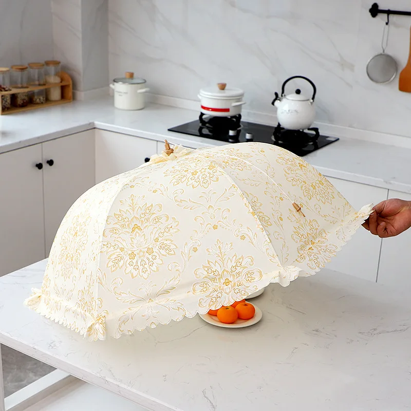 Popular Breathable Table Cover Food Lid Rectangular Full Cloth Dining Table Dust Cover Foldable Kitchen Home Decor Accessories