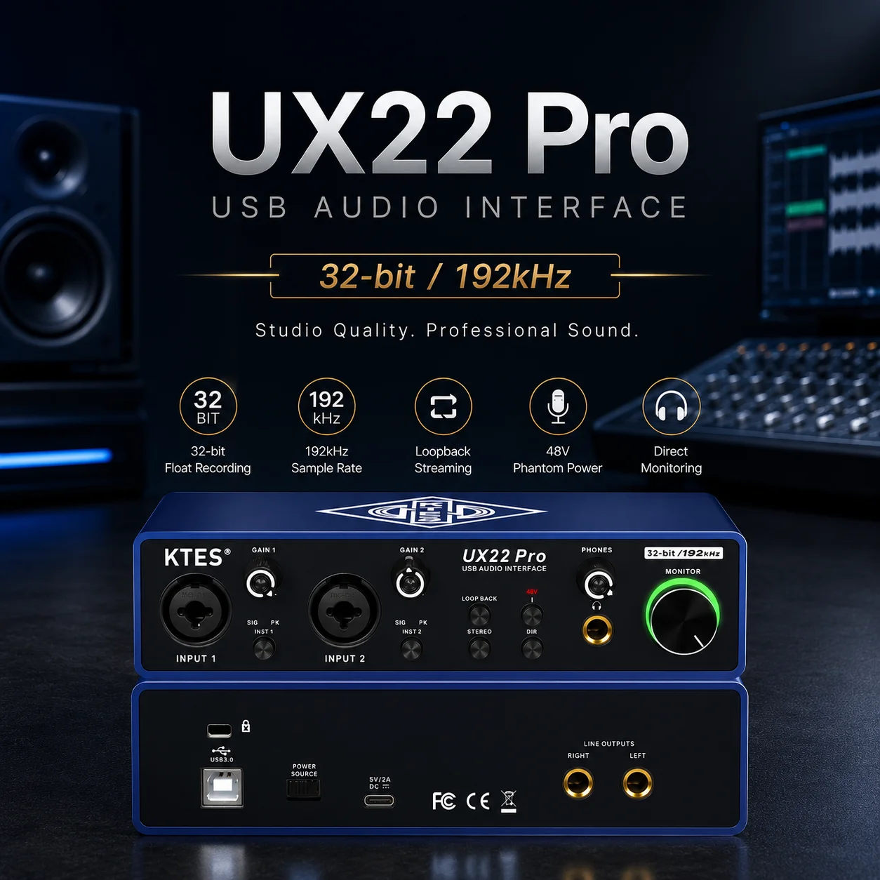 UX22 Pro Audio-Interface 192kH – Music Audio Facebook Bewertung und Preis