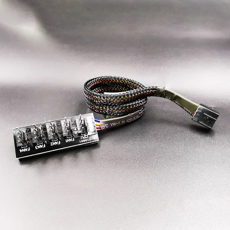 5 Port 40cm 1 To 5 4-pins PWM Fan CPU Hub Computer PC Case Chasis Cooler Power Extension Cable Splitter Adapter Controller