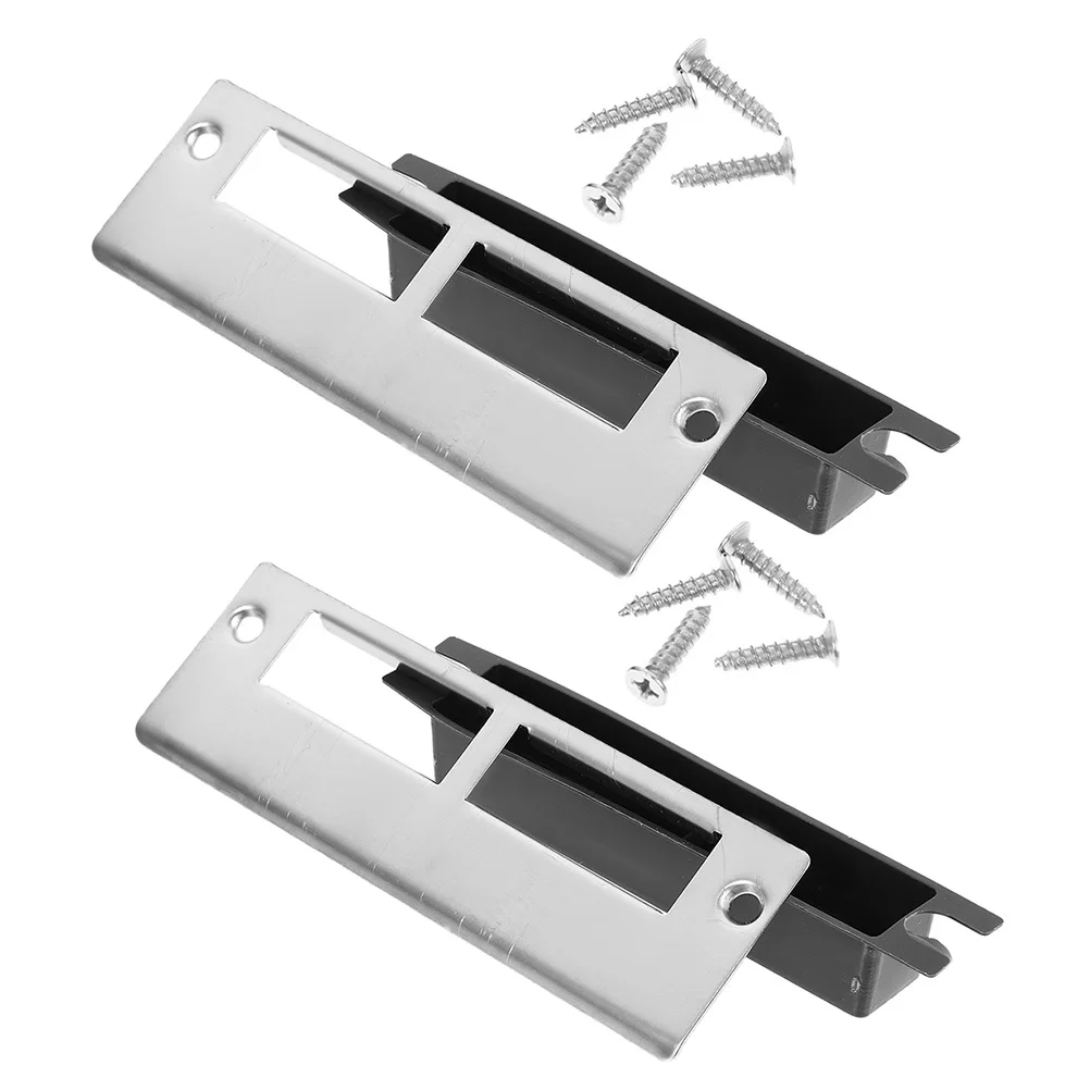 2 set Deadbolt Strike Plate Door Reinforcement Kit For Residential Commercial Use Durable Door Lock Cover Plates Hole Filler