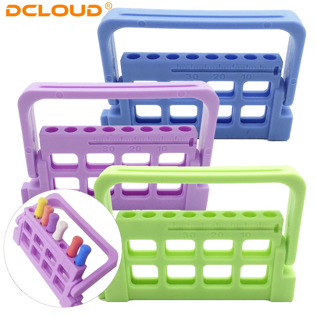 Portable Dental Endo Files Holder Drill Storage Stand Endo Tray for Endodontic Files Organizer Endo Box Dentis Lab Instrument