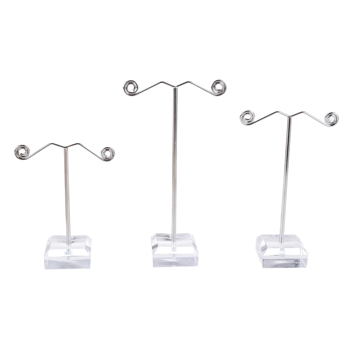6 Pcs Earring Holder Show Rack T-shape Display Earrings White Jewelry Organizer Child