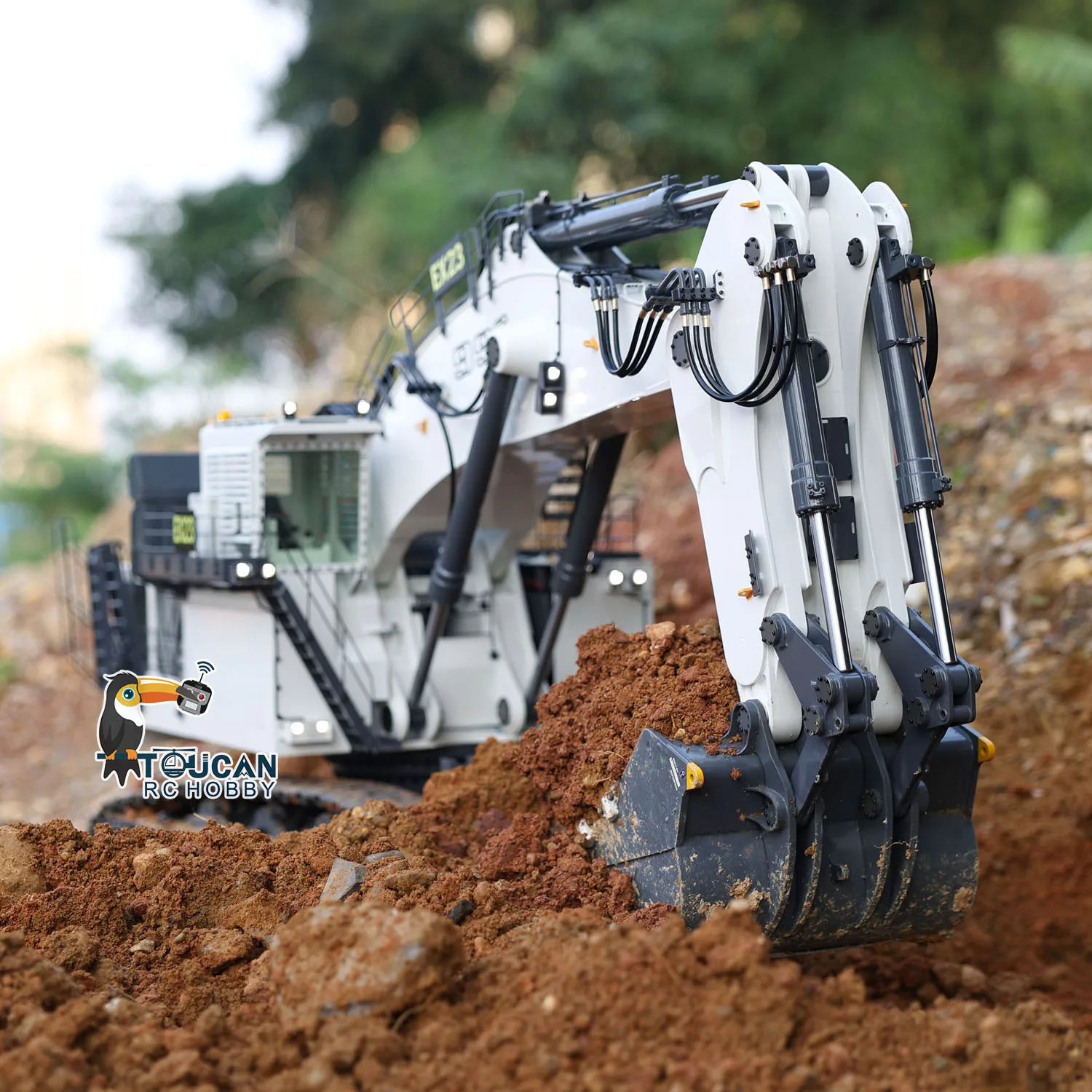 996 RC Excavator Giant Mine Digger Hydraulic 1/20 Scale High Simulation Remote Control Metal Heavy Duty Machine Model TH20521