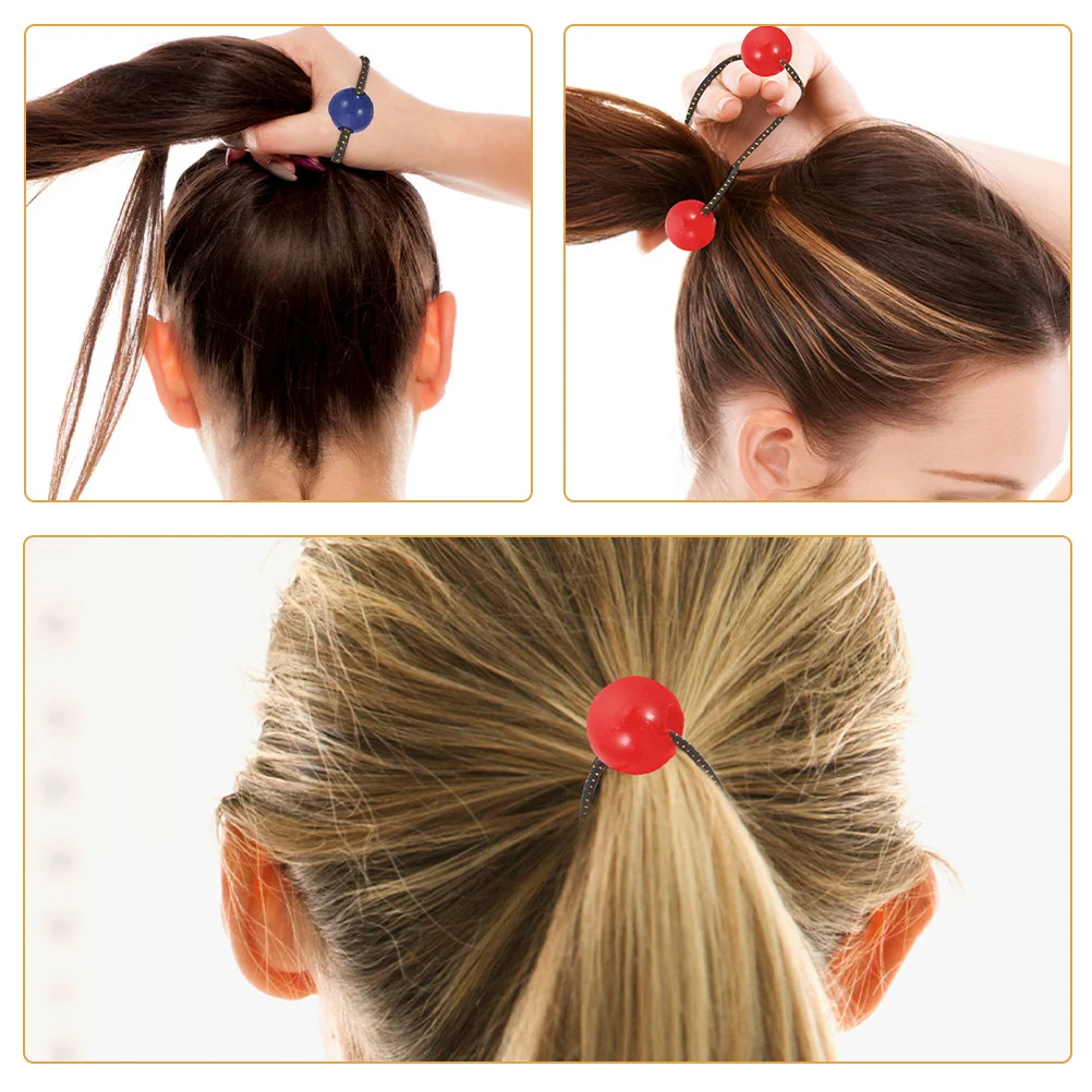 

20pcs Kids Ropes Double Ball Elastic Ponytail Holders For Girls Colorful Hair Ties With Balls Girls Hair Accessories