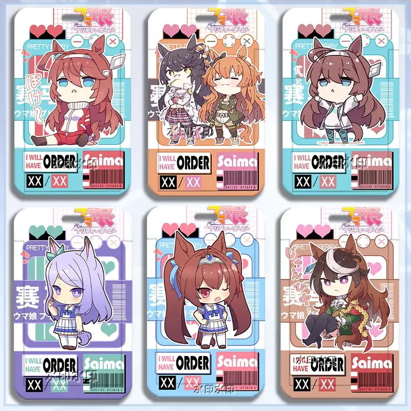 أوماسوم جميلة ديربي صمت سوزوكا غطاء بطاقة سفر أنيمي ، حامل بطاقة مدرسة الطالب الطويق ، حبل تناول وجبة ، هدية عيد الميلاد