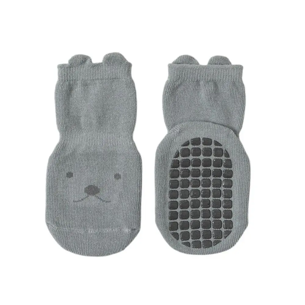 5Pairs Soft Bear Ears Baby Cotton Socks Breathable Autumn Spring Cartoon Socks Non-slip Cute Toddle Step Socks Newborn