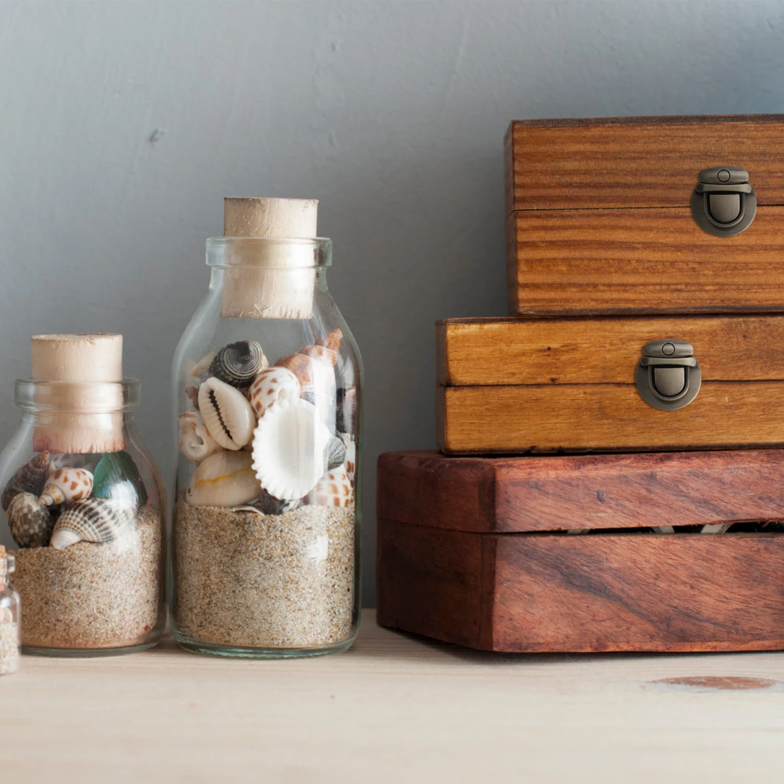 

20pcs Metal Tuck Buckle Clasp Fastener Vintage Style For Wooden Jewelry Gift Wine Toolbox Cabinet Drawer Furniture