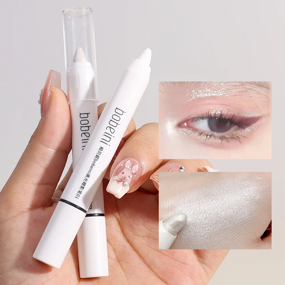 Penna evidenziatore per ombretto bianco opaco perla oro lucido Glitter schiarente sdraiato baco da seta ombretto Stick trucco occhi coreano