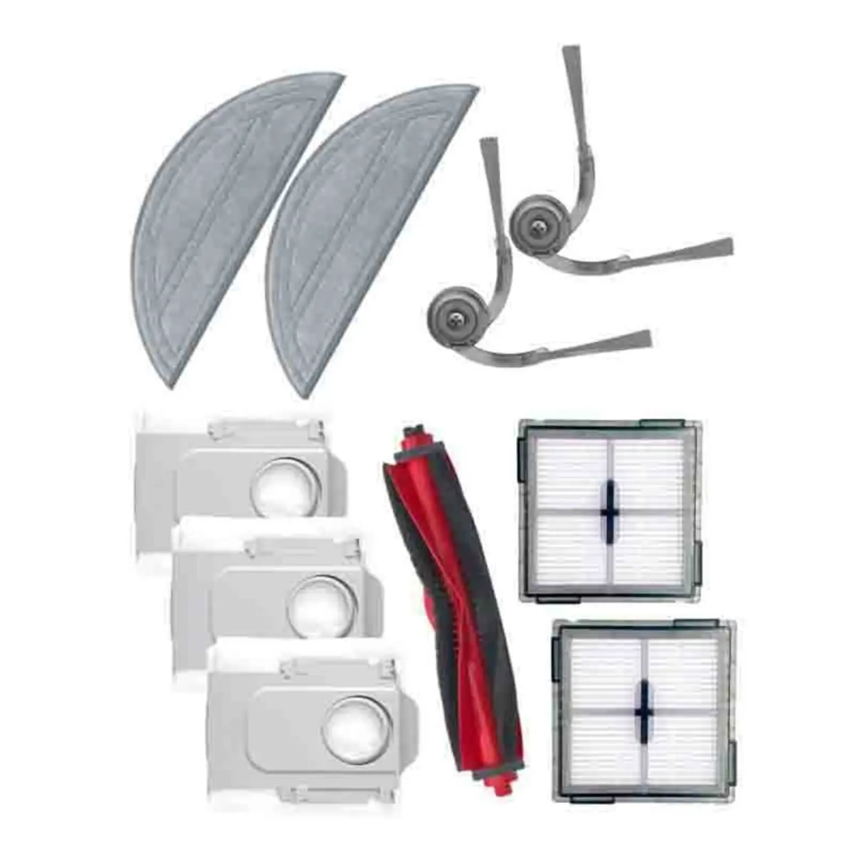 

Запасные части для робота-пылесоса Q10: HEPA-фильтр, основная щетка, боковая щетка, насадка для мытья полов, мешок для сбора пыли 【A73 AcePro】