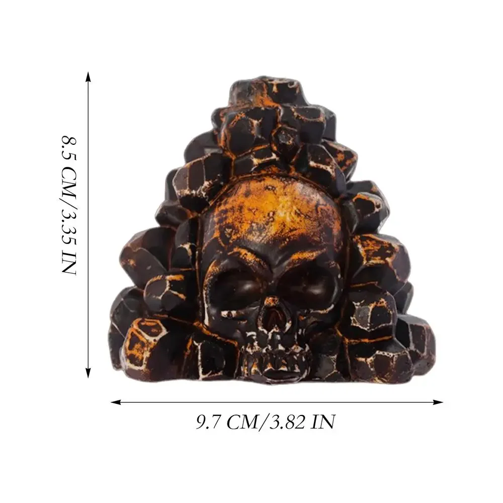 ازتيك الموت صافرة Spokys ازتيك مخيف الموت صافرة شبح الحرب صافرة الجمجمة رئيس لعبة حفلة الضوضاء الدعامة الراتنج لعبة الهالوين هدية